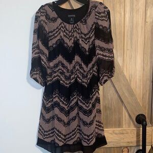 Enfocus Studio Black and Tan Dress